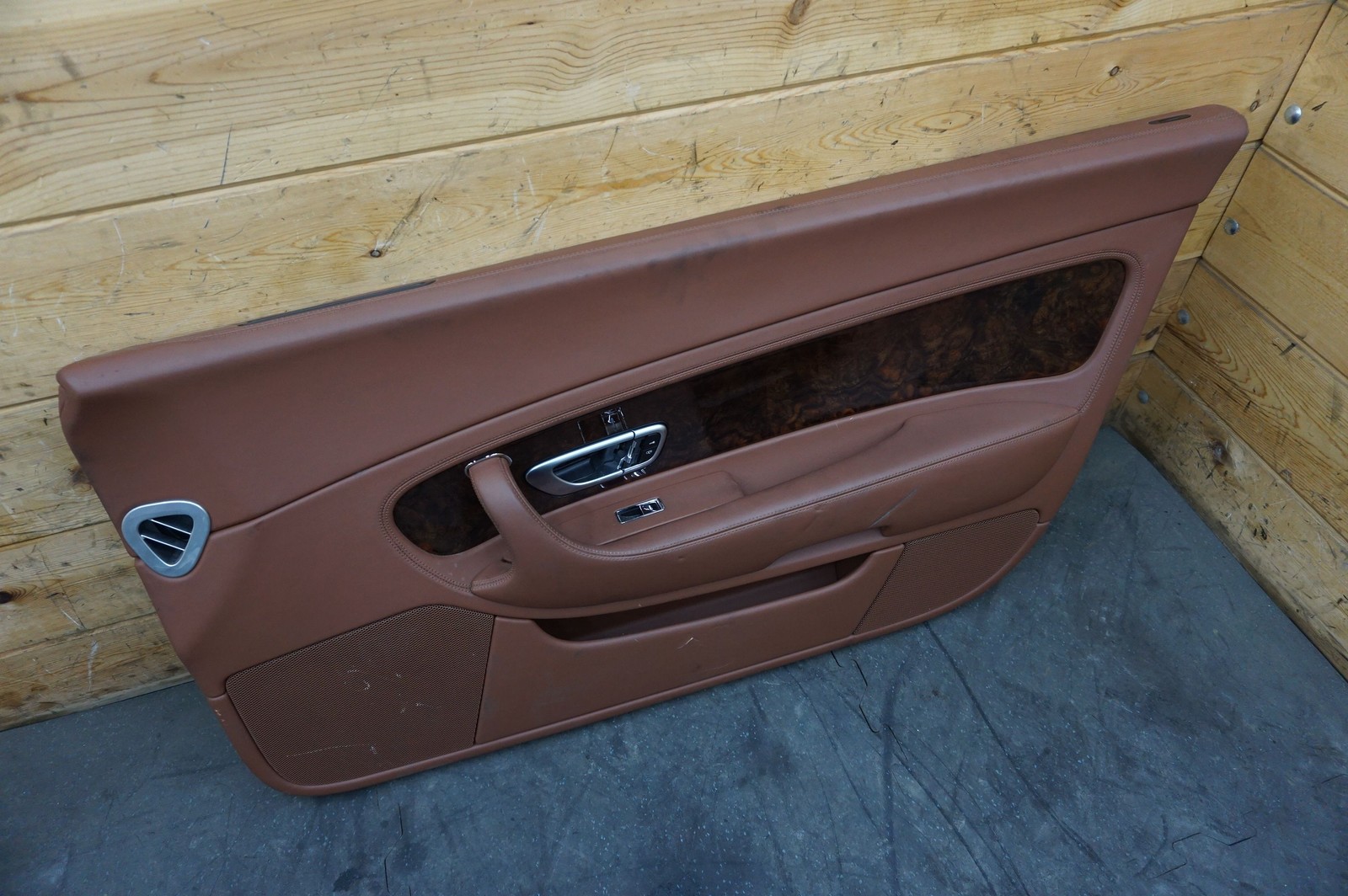 Set 4 Left Right Door Trim Quarter Panel Brown Wood Veneer Bentley GT 2003-10
