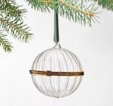 Glass and Brass Fluted Hinge Ornament Hearth  Hand Magnolia