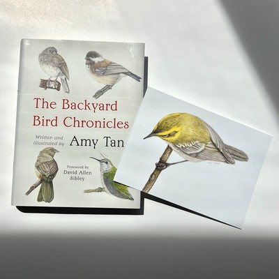 Amy Tan The Backyard Bird Chronicles 1st Ed. SIGNED NEW Postcard Softcover Book