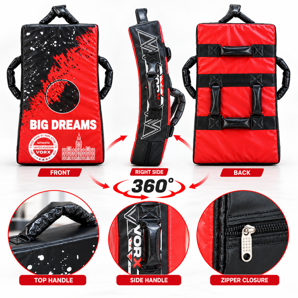Curved Kick Shield Strike Pad Muay MMA Thai Kickboxing Martial Arts ...