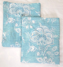 2 Tommy Bahama Tidewater Jacobean Floral King Sham Paisley Cotton Blue White