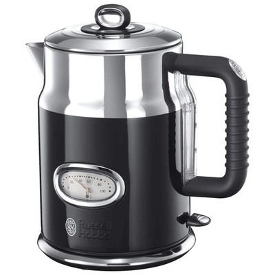 Russell Hobbs Retro Classic Noir Wasserkocher, 2400 W, 1,7 l, schwarz