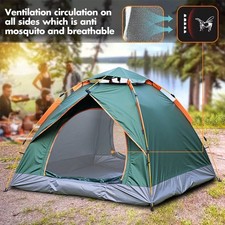 4 Man Instant Pop Up Tent Waterproof Outdoor Camping Hiking Festival Family Tent