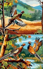Hand Painted Design Flying Pheasant Needlepoint Canvas DK213