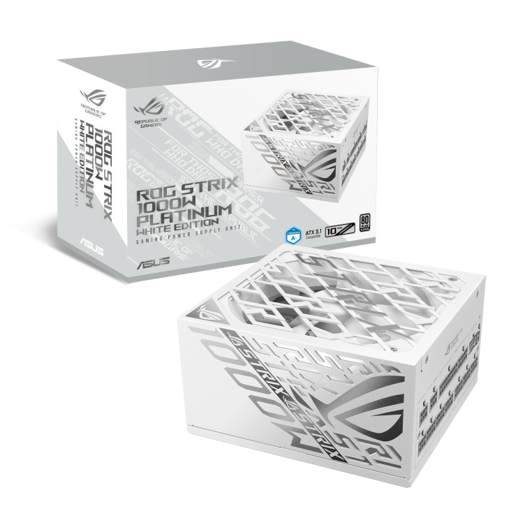 ASUS ROG Strix 1000W Platinum White Edition power supply | eBay