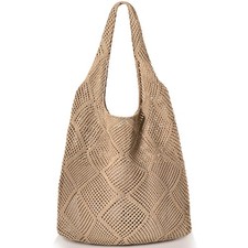 Straw Beach Bags for Women - Summer Woven Tote Bag Shoulder Handbags, Large Beac