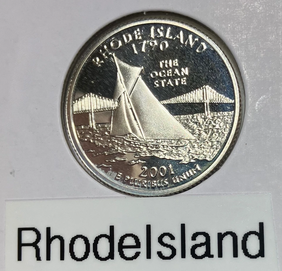 2001 - 5 State Quarters all Silver Proof - Image 4 of 4