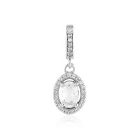 Cavill Zirkon AnhäNger Damen 925 Silber Platin Oval 1,54Ct Schmuck