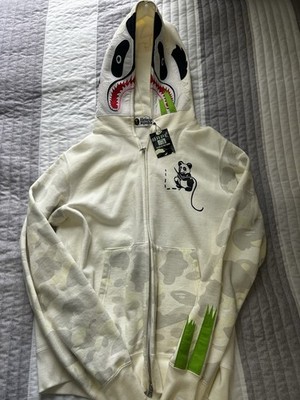 RARE! A Bathing Ape Bape Panda White Glow In The Dark Camo Full