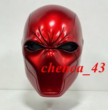 Red Hood Batman Robin Cosplay Helmet LED Eyes FRP Mask Costume Props Gifts