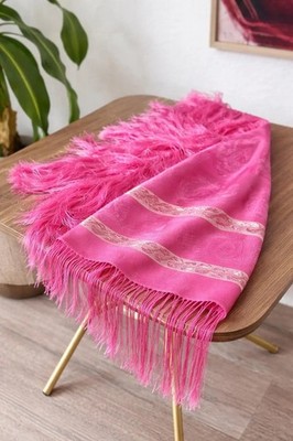 Pink Amazigh Kdib Scarf Berber Foulard Handmade Moroccan Headscarf