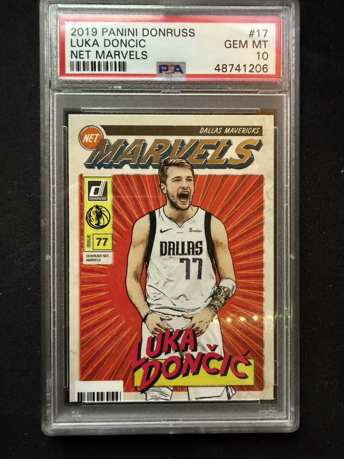 2019 Panini Donruss Luka Doncic Net Marvels #17 PSA 10 Gem Mint Mavericks MVP