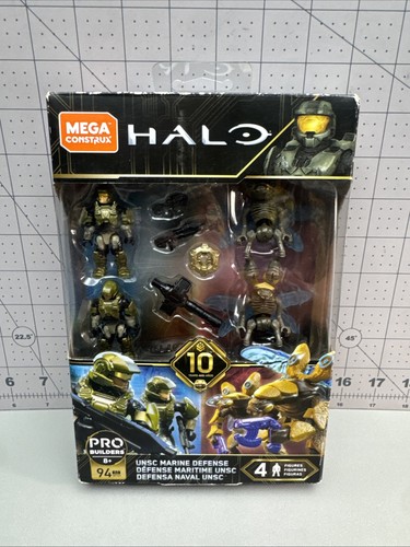 Halo Mega Construx Unsc Marine Defense Figures 94 Pieces New In Opened Box
