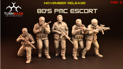 Turnbase Modern Miniature 1980s PMC Escort Mercenaries Spectre Zona Alfa 28mm