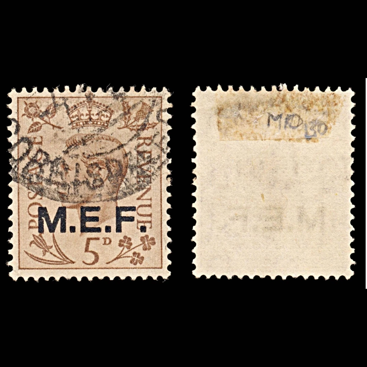 6304 Medio Oriental Fuerzas SGM5 5D Light-Brown 1942. Sc# GE5 Mi14I Usado C £130
