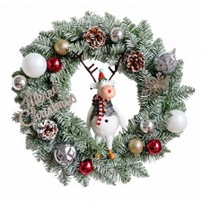 16"Christmas Wreaths for Front Door Xmas Wall Window Indoor Outdoor Winter Decor