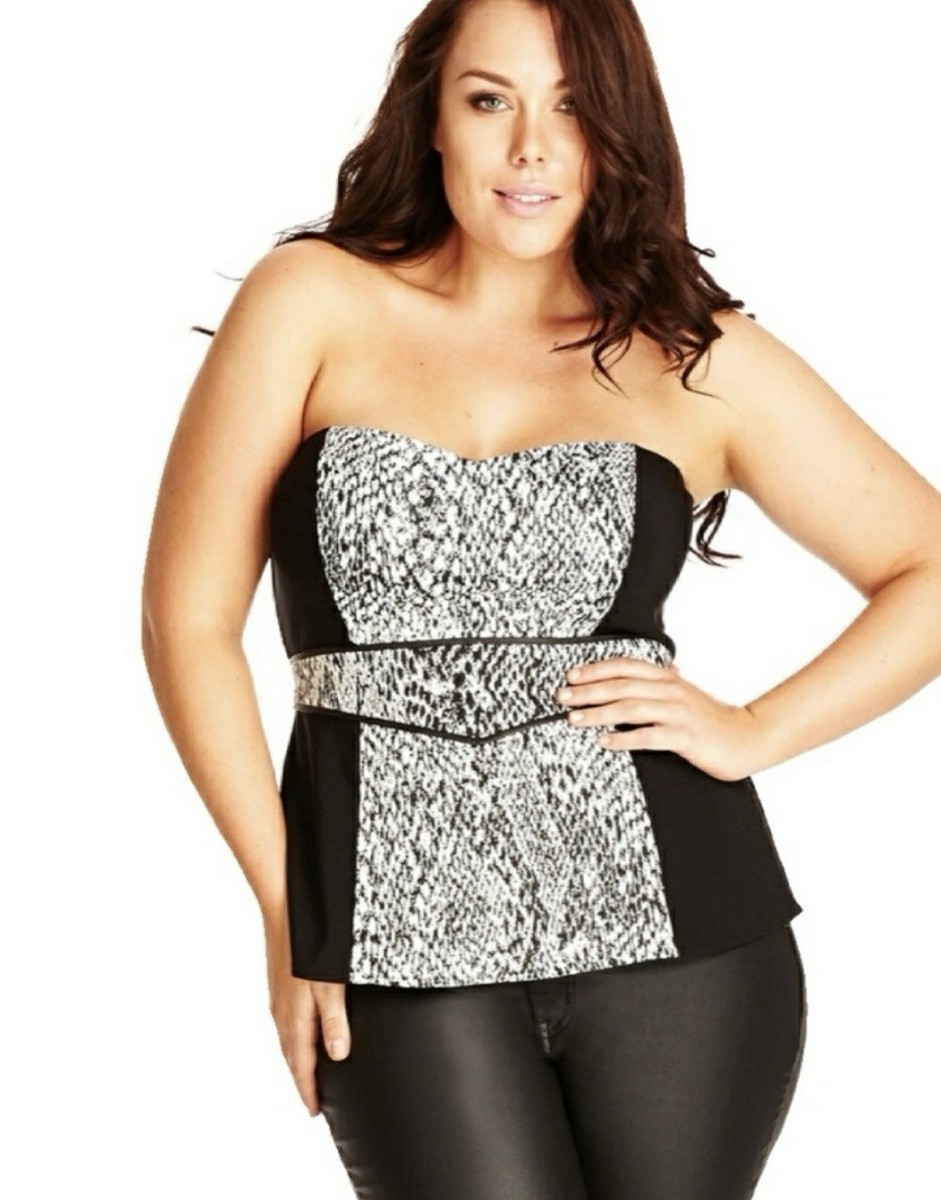 City Chic Corset Size Medium Slither Corset Snakeskin Print