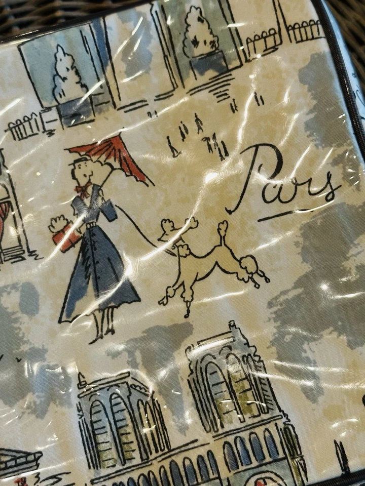 Bolsa de almacenamiento de viaje para accesorios cosméticos Paris temática Moulin Rouge impermeable Foto 4 de 4