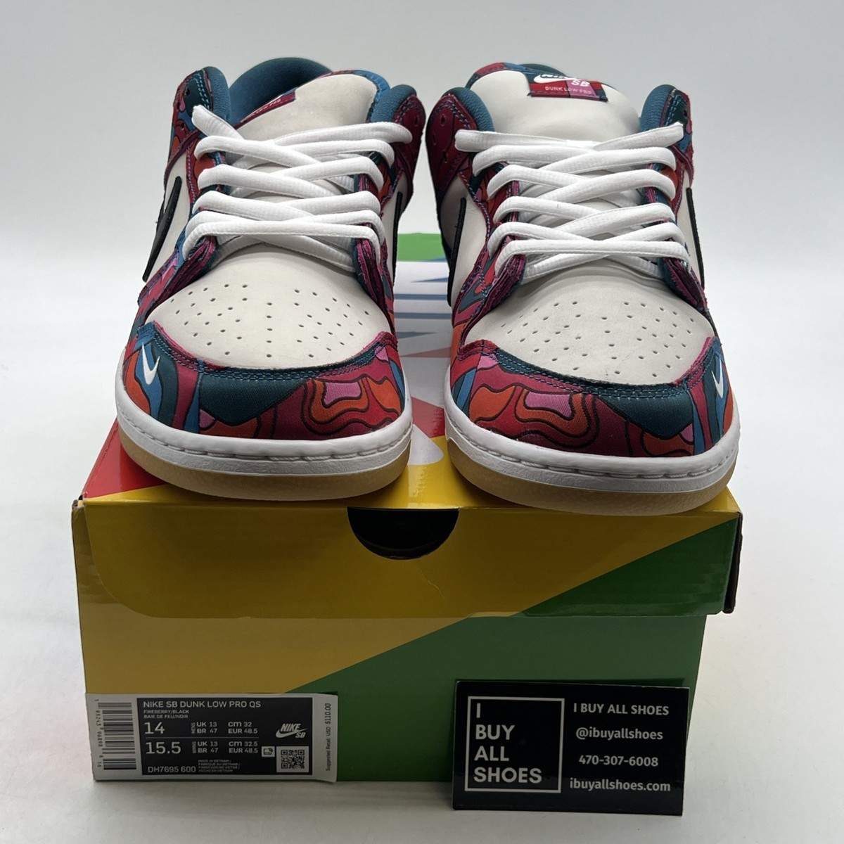 Size 14 - Nike Dunk Low Pro SB x Parra Abstract Art 2021 for sale