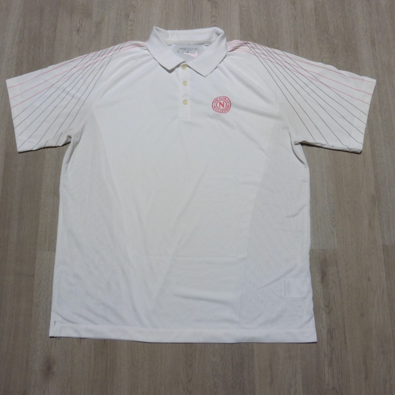 Nike Golf Dri-Fit Men's XL Nevillewood Golf Polo Shirt White SS Blemished