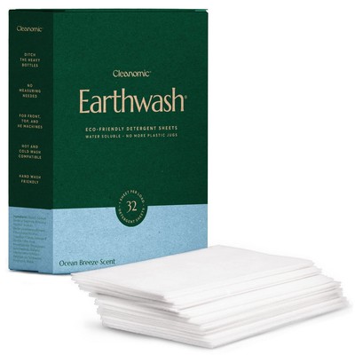 Laundry Detergent Sheets Ocean Breeze - 32 Sheets (Up To 64 Loads) Hypoallerg...