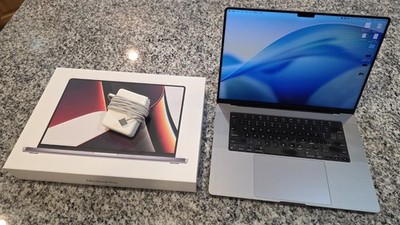 Apple MacBook Pro 16'' (512GB SSD, M1 Pro, 16GB) Laptop - Silver - MK1E3LL/A...