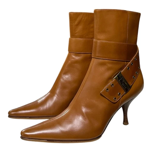 Bottines à boucle cuir CHRISTIAN DIOR automne hiver 2004