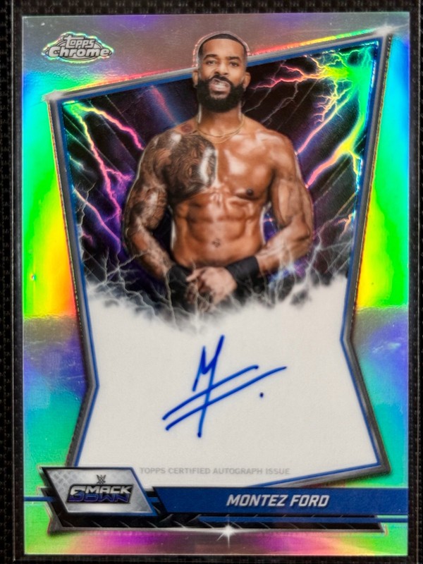 2026 Topps Chrome WWE Montez Ford Blue Brand Autograph #BBA-MON Refractor