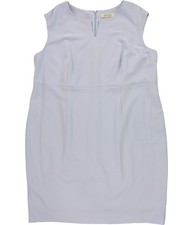 Kasper Womens Solid Midi Dress, Purple, Plus Size, 22W