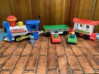 Vintage Fisher-Price Little People Express Train Set with Cars