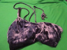 NEW RED CARTER SWIM/BATHING SUIT VELVET ONE SHOULDER BIKINI TOP BLUE -SMALL 6