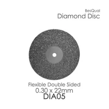 Dental Lab 3-pack Diamond Disc #5 Double Sided 22mm x 0.30mm for porcelain  