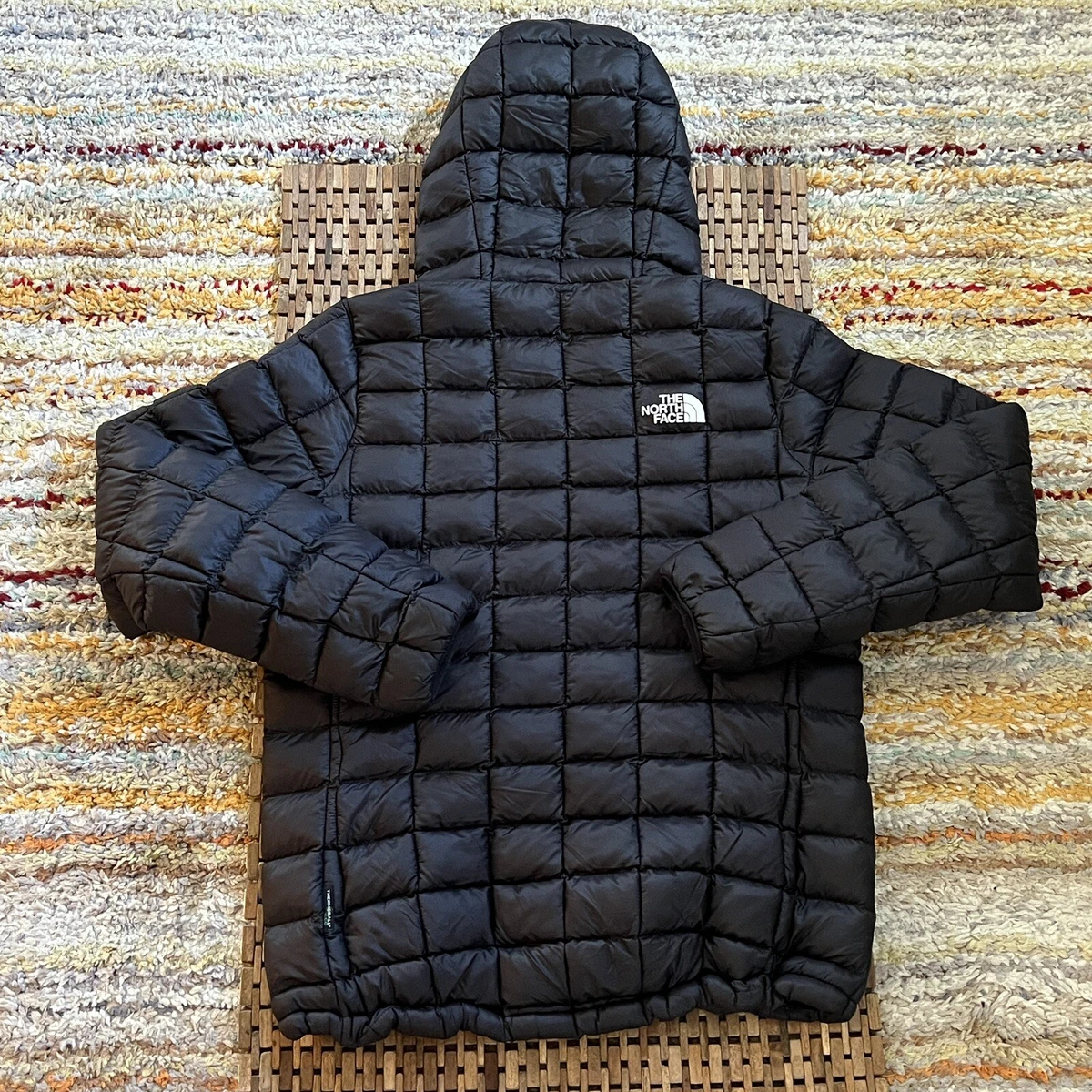 The North Face Thermoball Eco Hoodie Black Quilted Puffer Jacket Women's  Medium | eBay