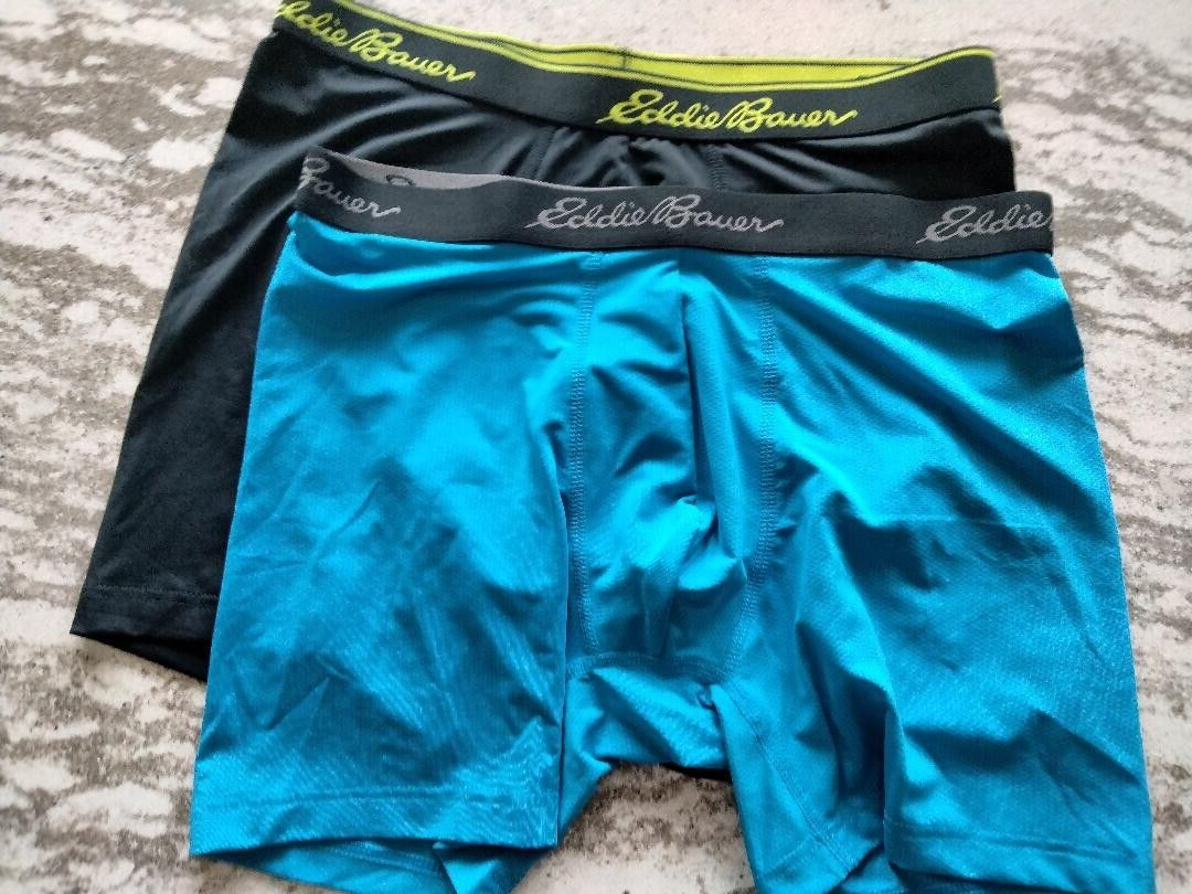 Eddie Bauer Lot of TWO Micro Mens Boxer Briefs Underwear Large MINT