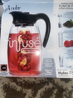 Primula Chill Core Pitcher 2.7 L Fruit/Tea Infuser Flavor-It Beverage System NEW