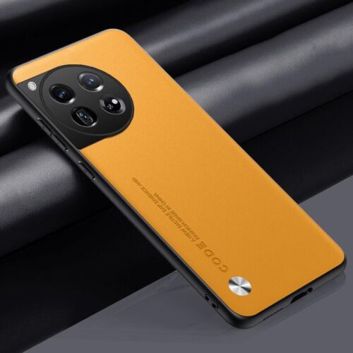 For OnePlus 12 1+12R 1Plus12 Plain Leather Fabric Coated Rubber hard case cover - Picture 19 of 22