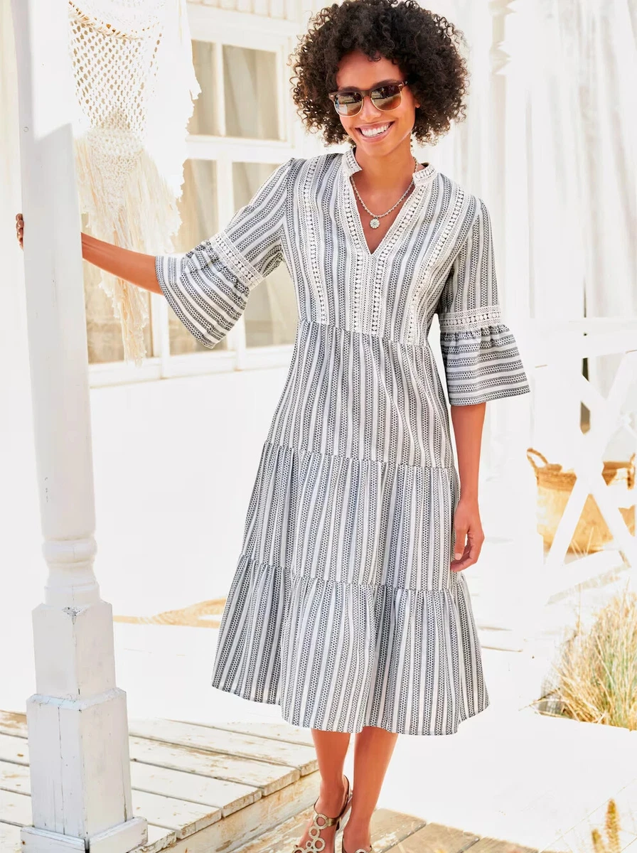 Robe Longue Colorée Camaïeu Taille 42 - Manches Longues, Motifs Géométriques, Synthétique, Très Bon état