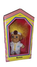 DOCTOR - 5" Trollkins Troll Doll - NEW IN PACKAGE - Rare yellow hair vintage