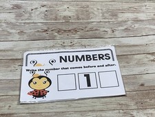Lady Bug - Themed Learning Centers - Laminated - Numbers Before After
