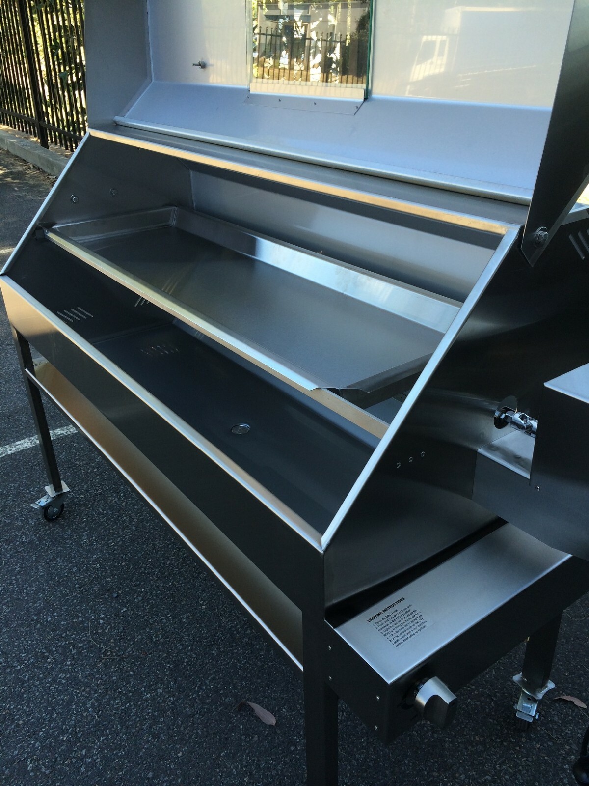 Stainless Steel Gas Charcoal Spit BBQ Rotisserie eBay