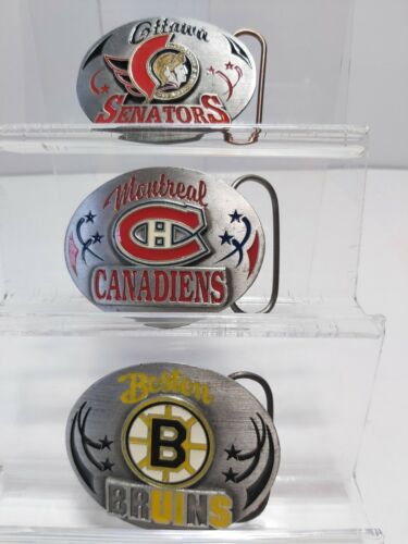 Pure Pewter Official Nhl Product Montreal/Boston/Ottawa Belt Buckles eBay