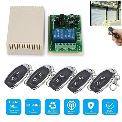 433Mhz Universal DC 12V 2CH Drahtloser Fernbedienungsschalter,5PCS Fernbedienung