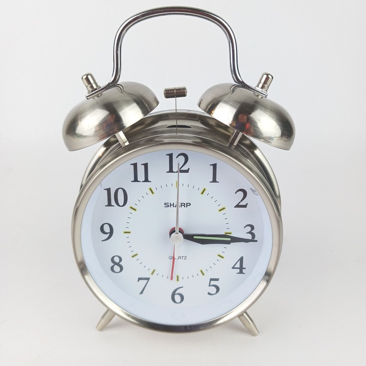 Sharp Alarm Clock Vintage Style Twin Bell Analog Clock