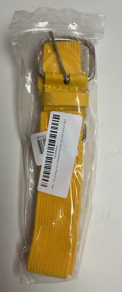 ¡¡NUEVO!! Cinturón uniforme de béisbol y softbol juvenil - amarillo/oro Foto 2 de 4