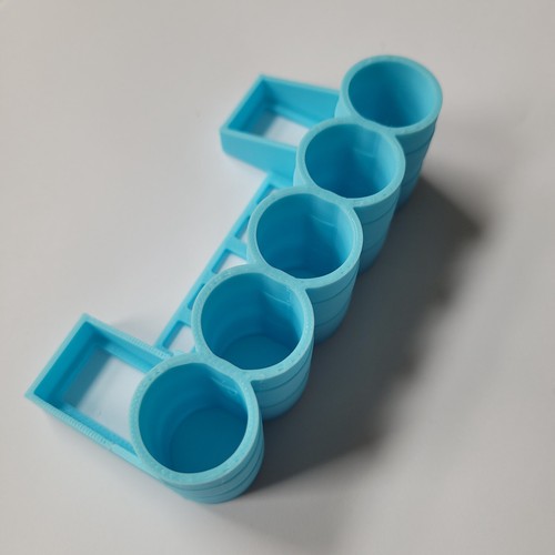 Hot Wheels SET of 2 LIGHT BLUE 3D printed Car Display X2 Slanted Stand Type 5 - Picture 3 of 6