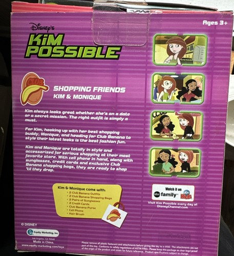 Disney Kim Possible Shopping Friends Kim & Monique 4" dolls NEW Equity Marketing - Picture 3 of 6