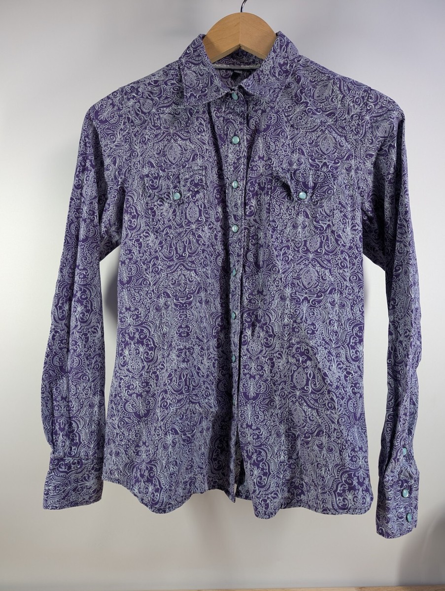 Cinch Pearl Snap Shirt - Western Paisley Slim Fit Long Sleeve