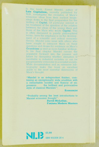 Ernest Mandel - Formation of the Economic thought of Karl Marx - Verso UK 1977 - Imagen 2 de 2