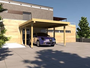 Carport Flachdach Silverstone Xxi 300 X 500 Cm Bausatz Beschlage Ebay