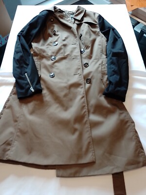 Damen Sakko H&M 36 Knielang Kragen Knopfleiste Grün 18156